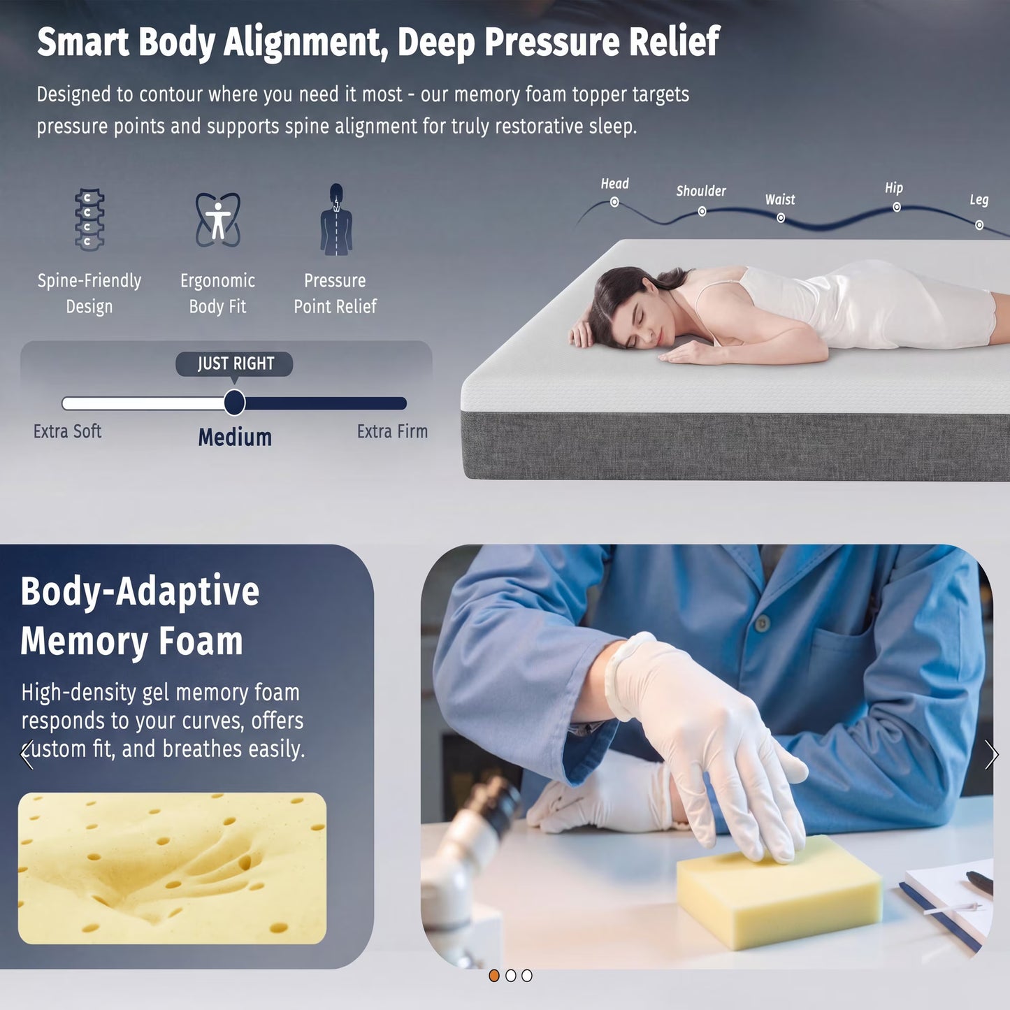 Twutri New Version 10 Inch Twin Memory Foam Mattress, Medium Firm, Zoned Pressure Relief, Certified Safe Foam & Fabric, Mattress in a Box,Adult