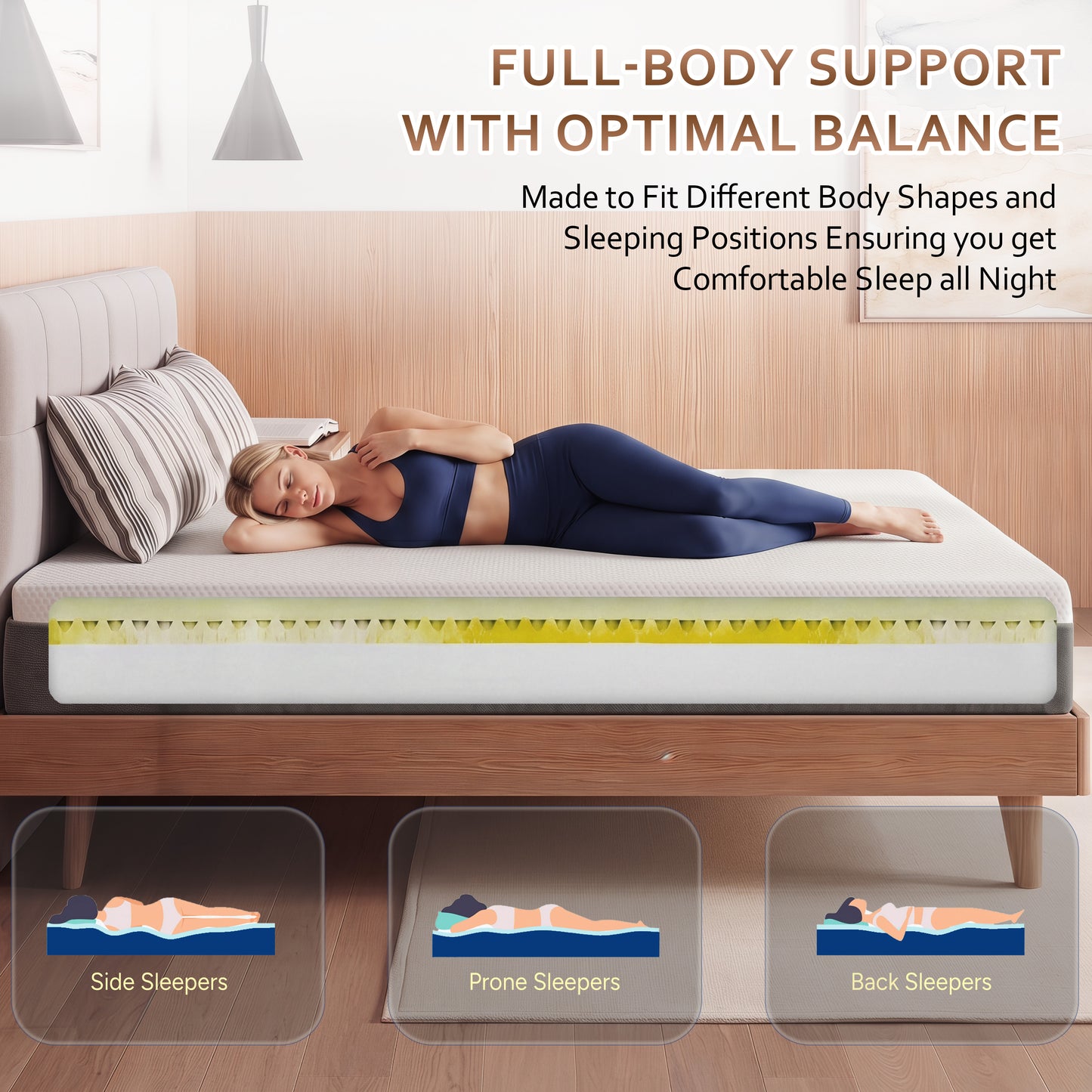 Zhovac 10 inch Queen size mattress,Medium Firm Memory Foam Mattresses in a box,CertiPUR-US,Adult