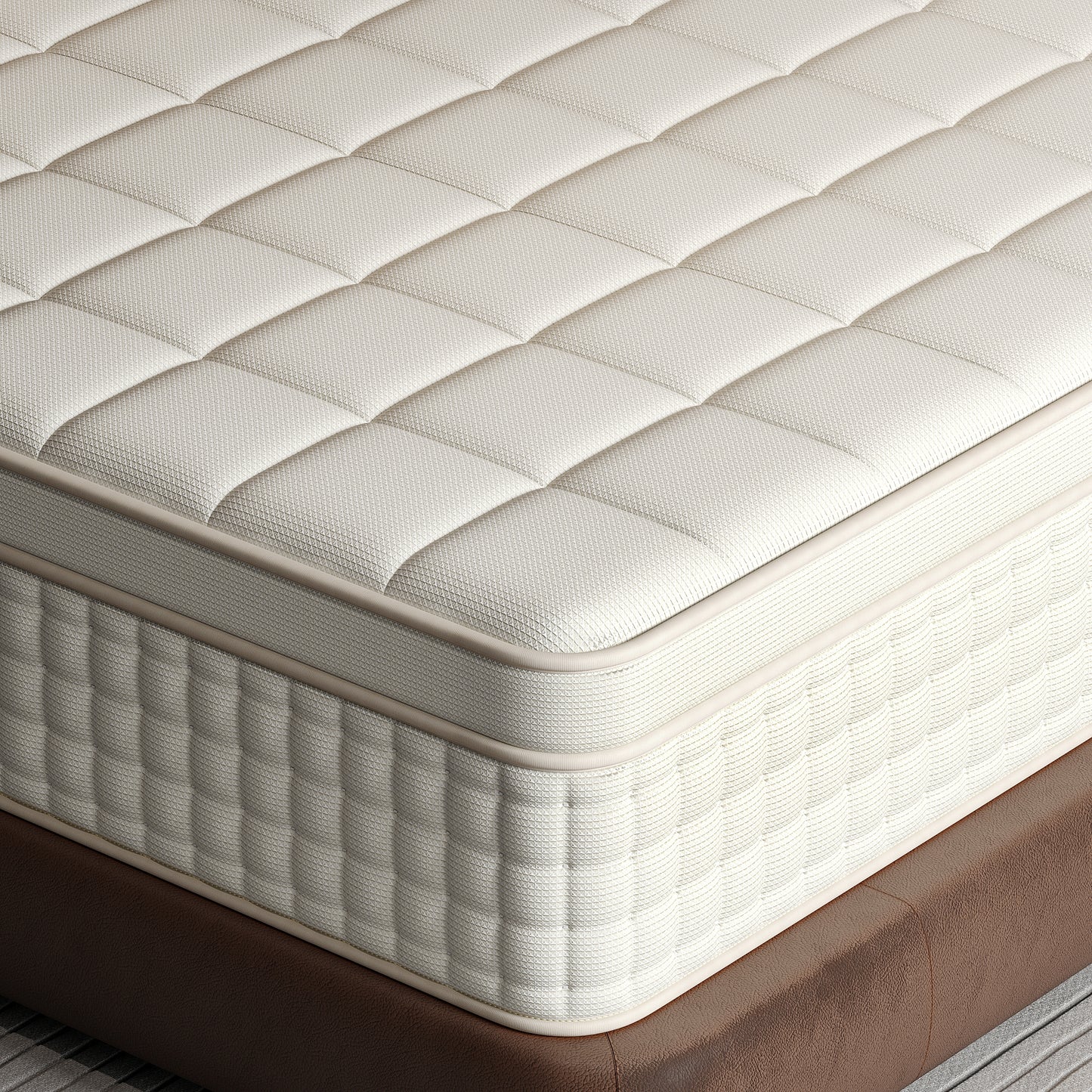 SILENCE MANGO 12 inch Full Sized Hybrid Mattress, Gel Memory Foam, Individually Wrapped Pocket Springs, Medium Firmness, Zoned Pressure Relief Design, Boxed Mattress, High-density Foam Layer