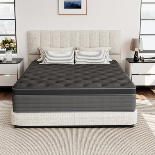 Zhovac 12 inch Full Mattress, Memory Foam & Spring Hybrid Medium Comfort Full Size in a Box,Adult,CertiPUR-US