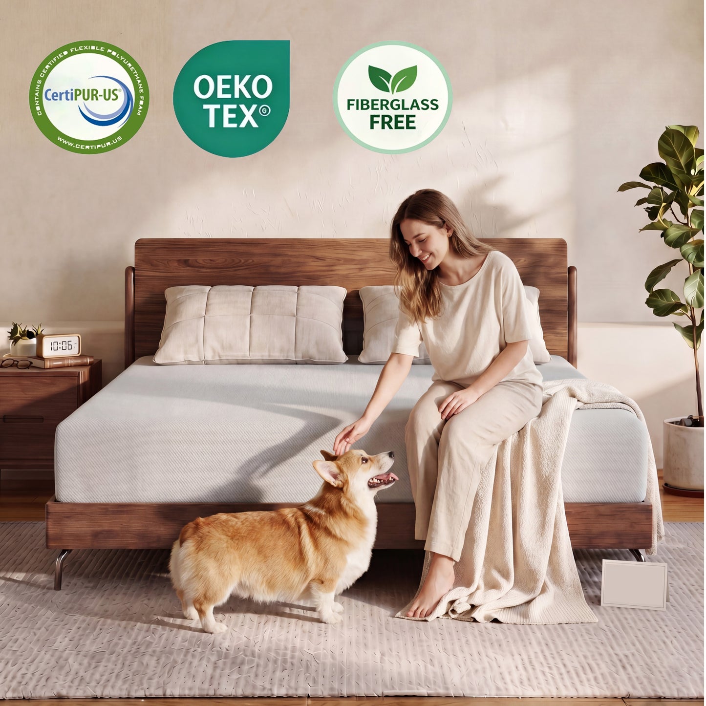 Zhovac 6 inch Memory Foam Mattress,Medium Firm King size Mattresses in a box,CertiPUR-US,Adult