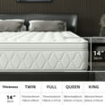 14 inch Twin Sized Medium Hybrid Mattress High Density Foam Layer Individually Pocketed Springs Motion Isolation Comfortable Sleep