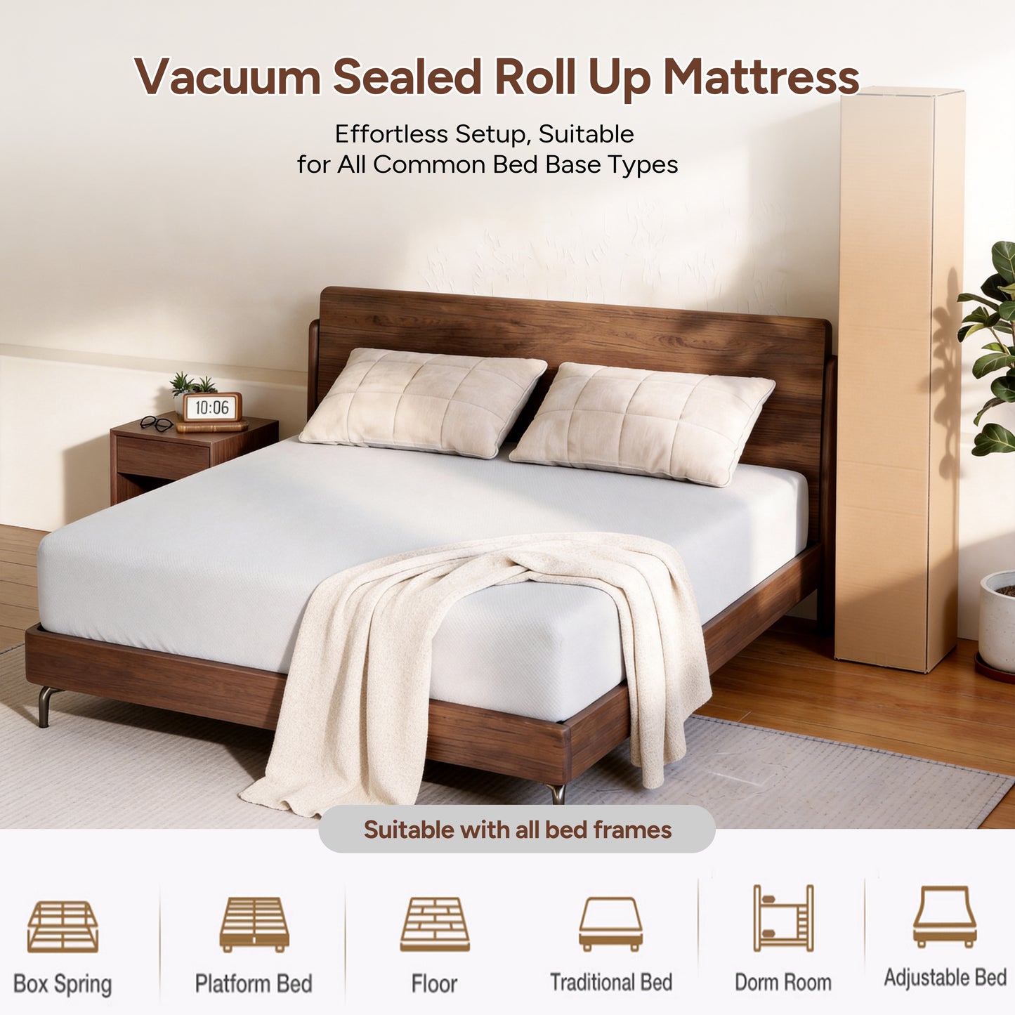 Zhovac 6 inch Memory Foam Mattress,Medium Firm Full size Mattresses in a box,CertiPUR-US,Adult