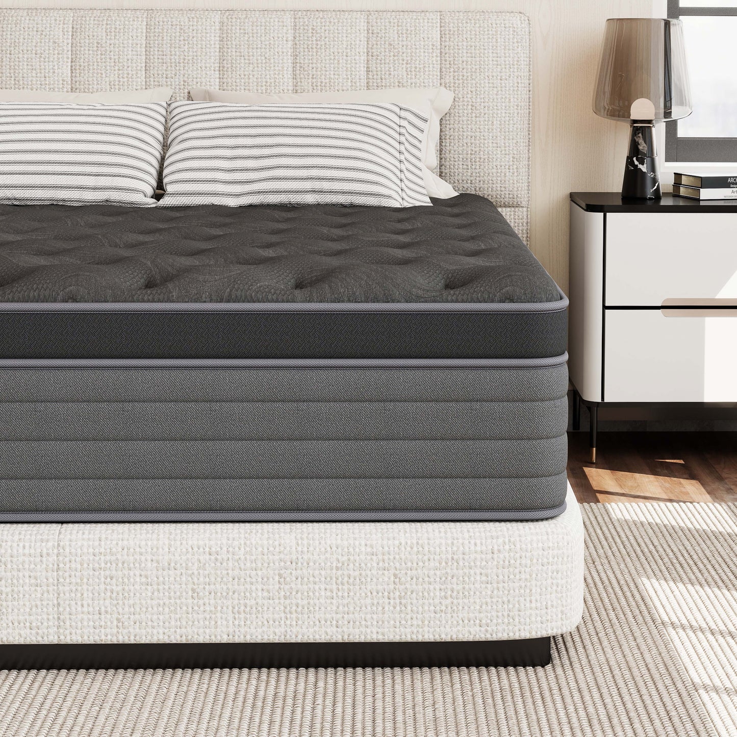 Zhovac 12 inch Queen Mattress, Memory Foam & Spring Hybrid Medium Comfort Queen Size in a Box,Adult,CertiPUR-US