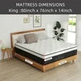 SILENCE MANGO 14 inch Full Sized Hybrid Mattress With Individually Wrapped Pocket Springs, Medium Firm, in a Box, High Density Foam for Comfort Sleep.