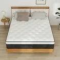 SILENCE MANGO 12 inch Queen Sized Medium Firm Hybrid Mattress,High Density Foam Layer,Individually Pocketed Springs,Gel Design,Memory Foam Mattress in a Box,Motion Isolation Feature