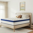 12 inch Full Size Medium Firm Hybrid Mattress,High Density Foam Layer, Individually Pocketed Springs, Gel Design, Boxed Memory Foam Mattress, Hypoallergenic Material，Motion Isolation Feature